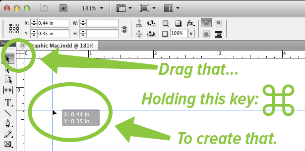 Create crosshair guides Create crosshair guides