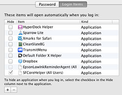 OS X Login Items