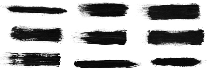 Dry brush stroke brushes