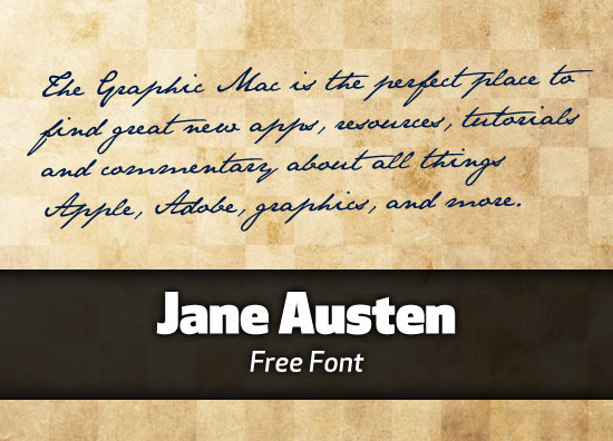 Jane Austen A unique and readable calligraphic font