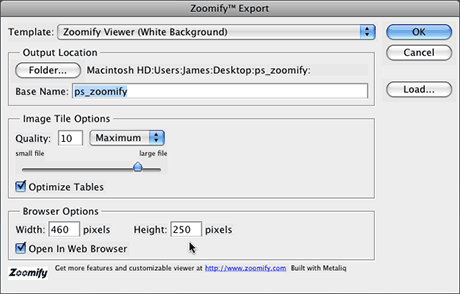 Photoshop Zoomify