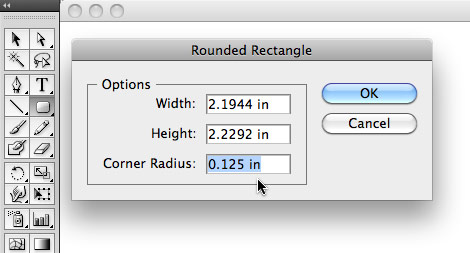 Illustrator's rounded rectangle tool
