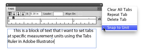 Illustrator's Snap to Units tab feature