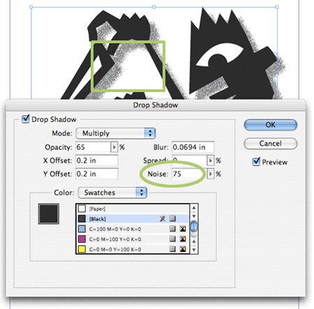 InDesign drop shadow