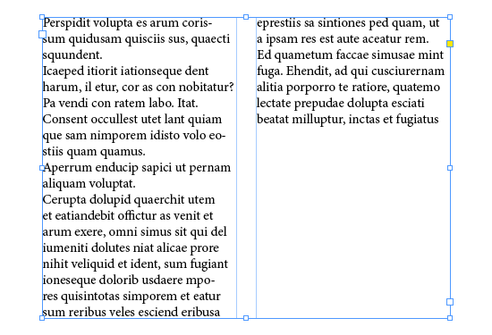 Unbalanced columns of text