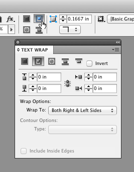 InDesign Text Wrap shortcut