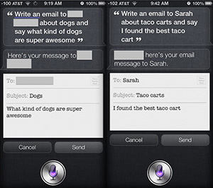 Email with Siri