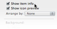 OS X Finder Item Info