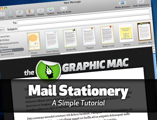 Mac OS X Mail Stationery