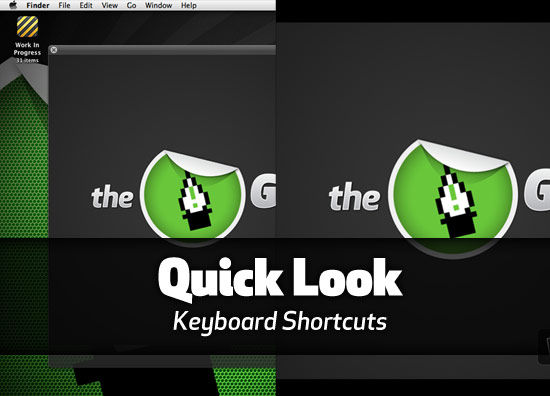 Quick Look keyboard shortcuts