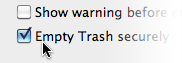 Securely Empty Trash