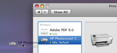 Desktop printer icon