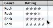 iTunes ratings