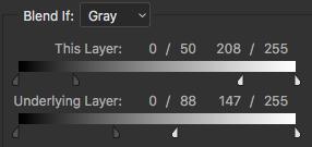 Photoshop - Blend If Gray