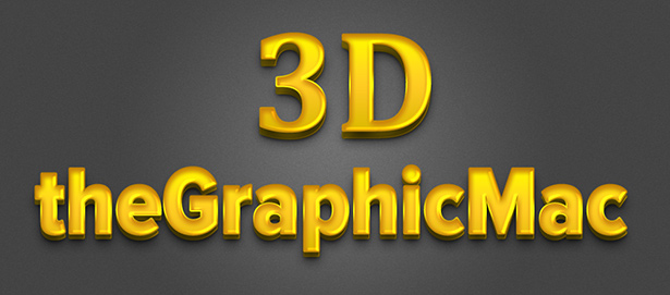 3D Gold text