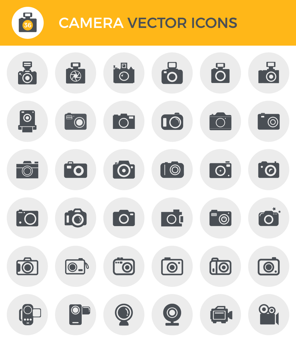 Camera vector icons