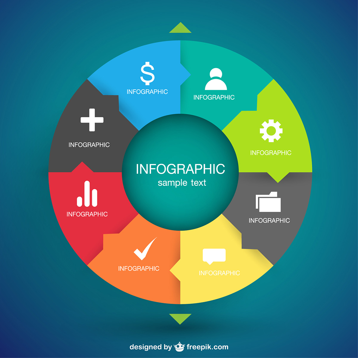 Circular infographic vector art