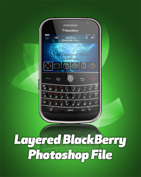 BlackBerry layered Photoshop file