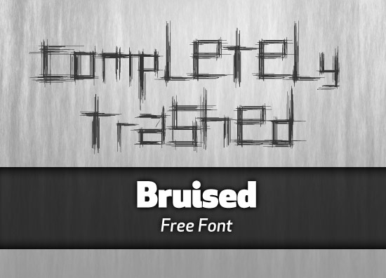 Bruised font