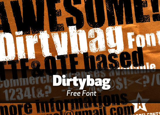 Free font: Dirtybag