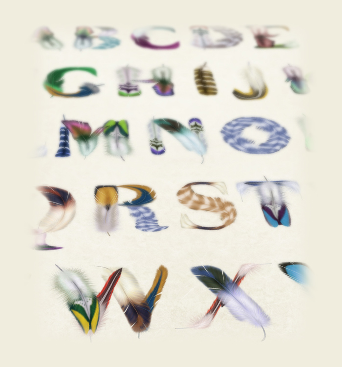 Feather font