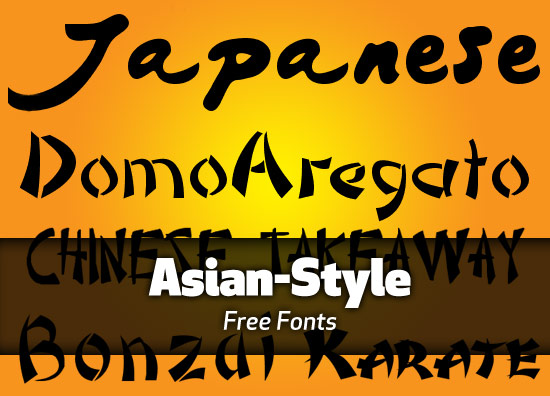 Free Asian Style Fonts