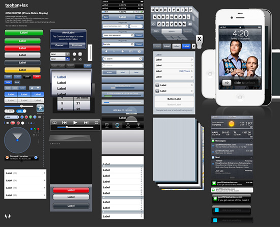 iOS5 GUI template