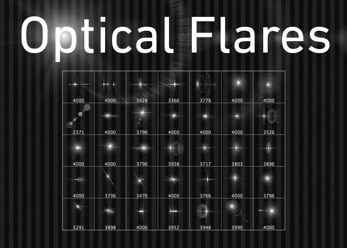 Optical flare brushes