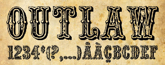 Outlaw font