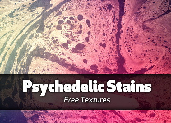 Free psychedelic stained paper textures